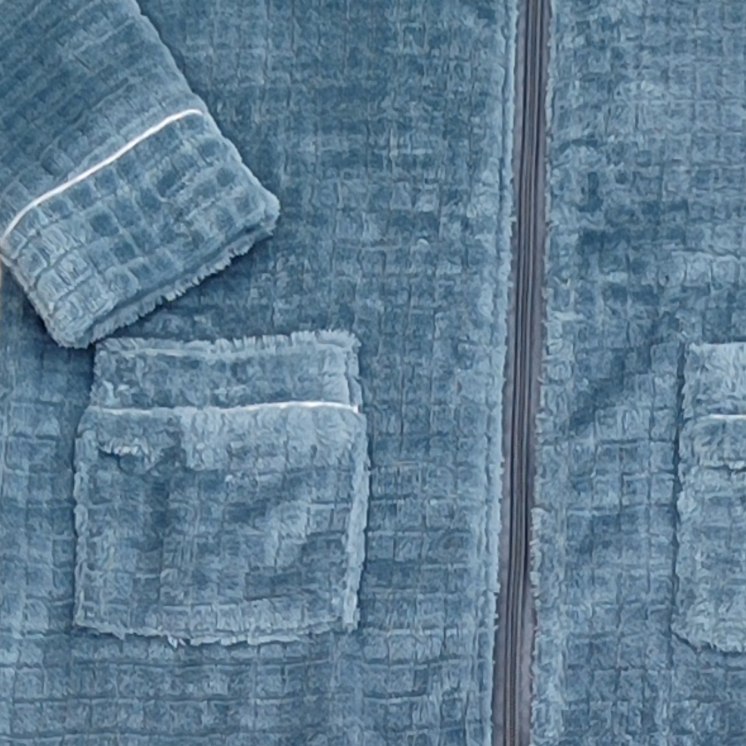 Pack 3 pièces: Océan - Pyjama en velours avec peignoir polaire