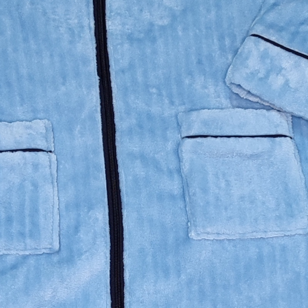 Pack 3 pièces: Azur - Pyjama en velours avec peignoir polaire