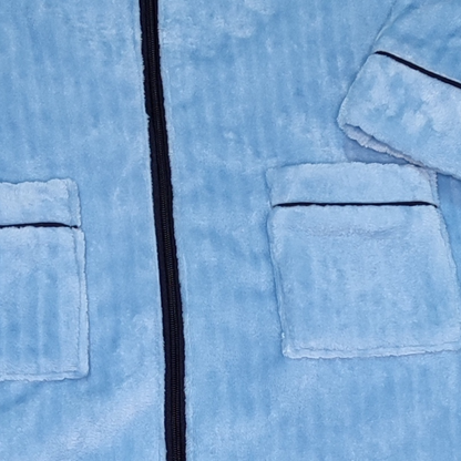 Pack 3 pièces: Azur - Pyjama en velours avec peignoir polaire